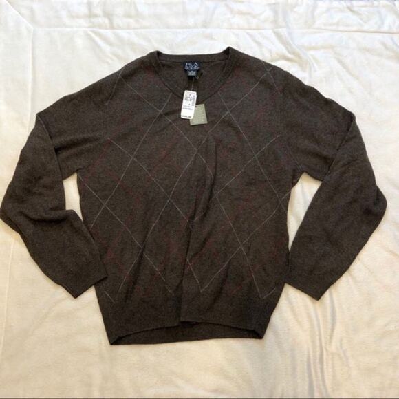 Joseph A. Bank Brown Wool Crewneck Sweater | Sz M, NWT - Picture 2 of 6